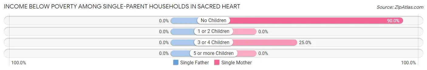 Income Below Poverty Among Single-Parent Households in Sacred Heart
