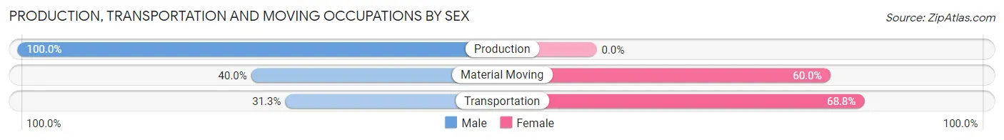 Production, Transportation and Moving Occupations by Sex in Sanborn