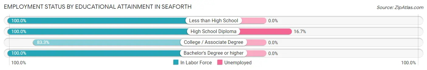 Employment Status by Educational Attainment in Seaforth