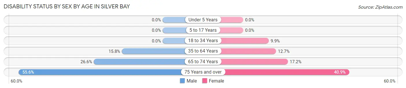 Disability Status by Sex by Age in Silver Bay
