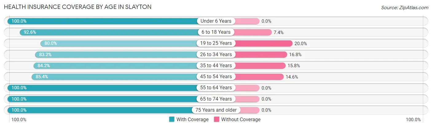 Health Insurance Coverage by Age in Slayton