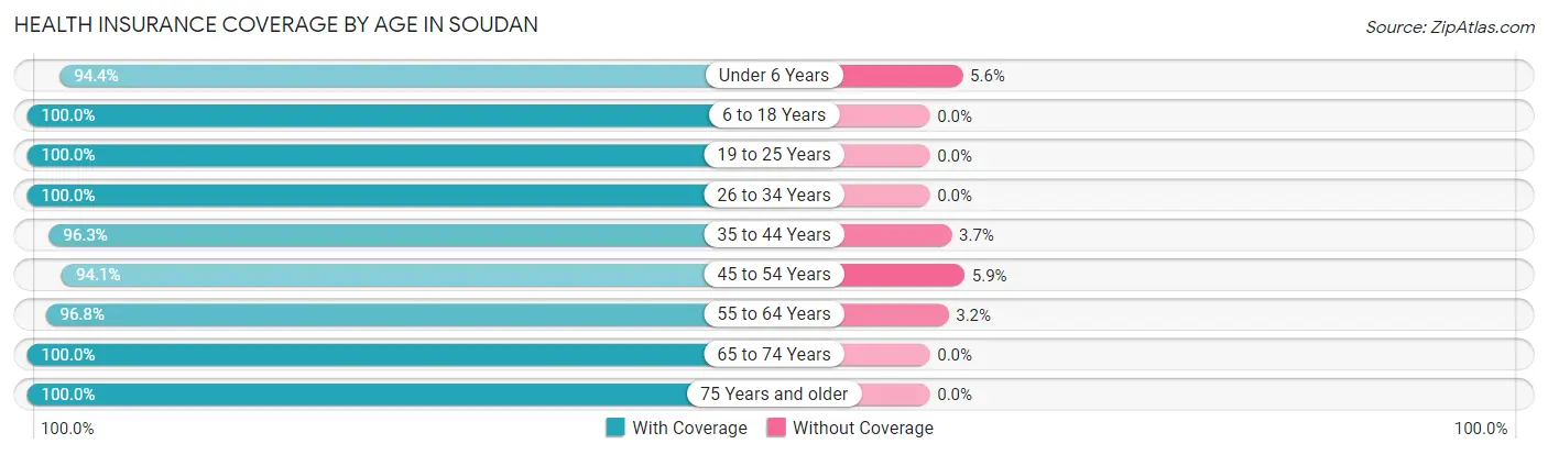 Health Insurance Coverage by Age in Soudan