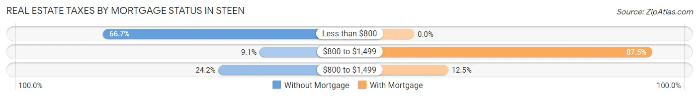 Real Estate Taxes by Mortgage Status in Steen