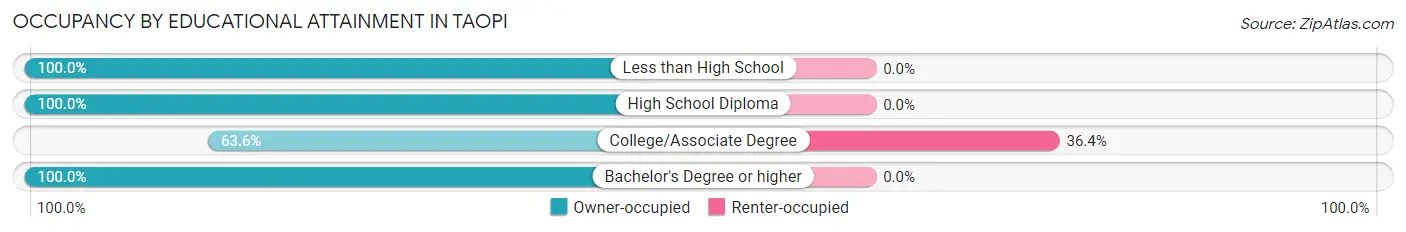 Occupancy by Educational Attainment in Taopi