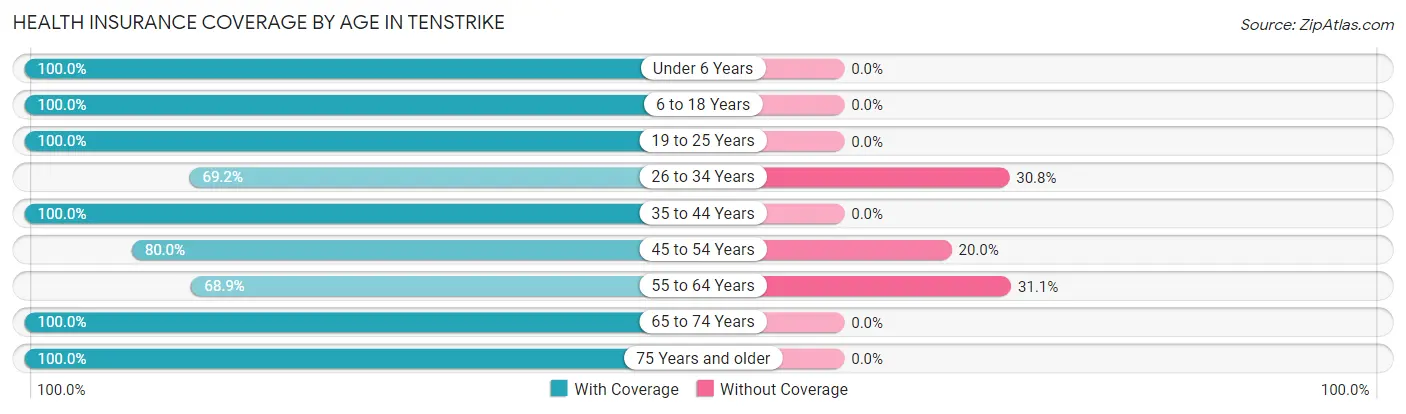 Health Insurance Coverage by Age in Tenstrike