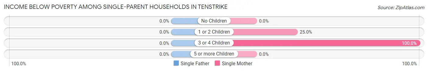 Income Below Poverty Among Single-Parent Households in Tenstrike
