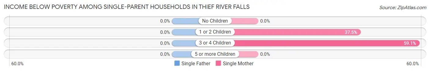 Income Below Poverty Among Single-Parent Households in Thief River Falls
