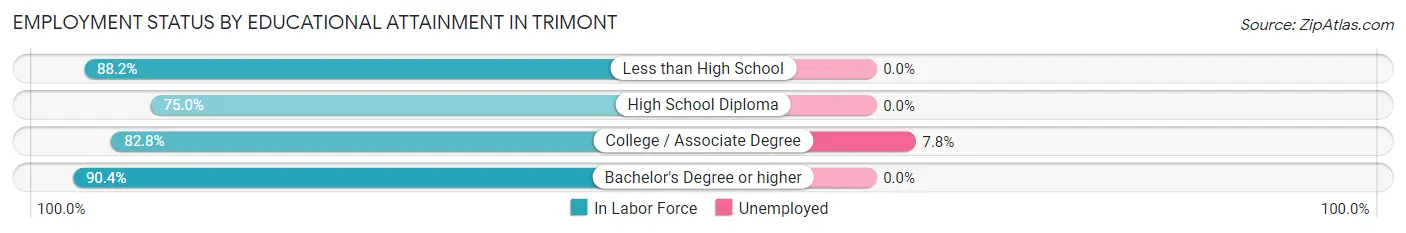 Employment Status by Educational Attainment in Trimont