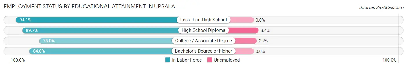 Employment Status by Educational Attainment in Upsala