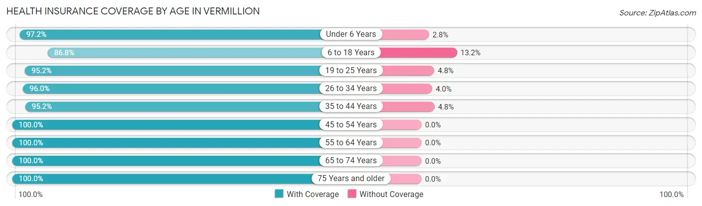 Health Insurance Coverage by Age in Vermillion