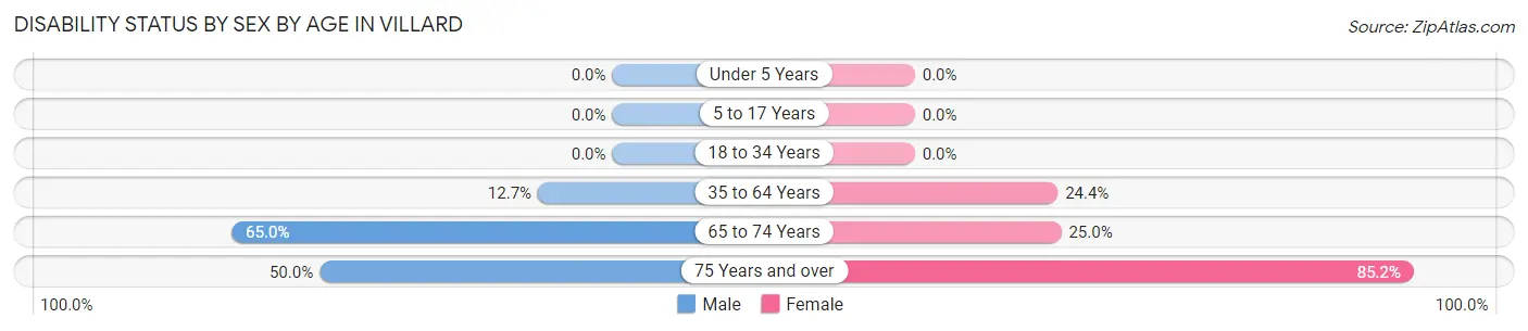 Disability Status by Sex by Age in Villard