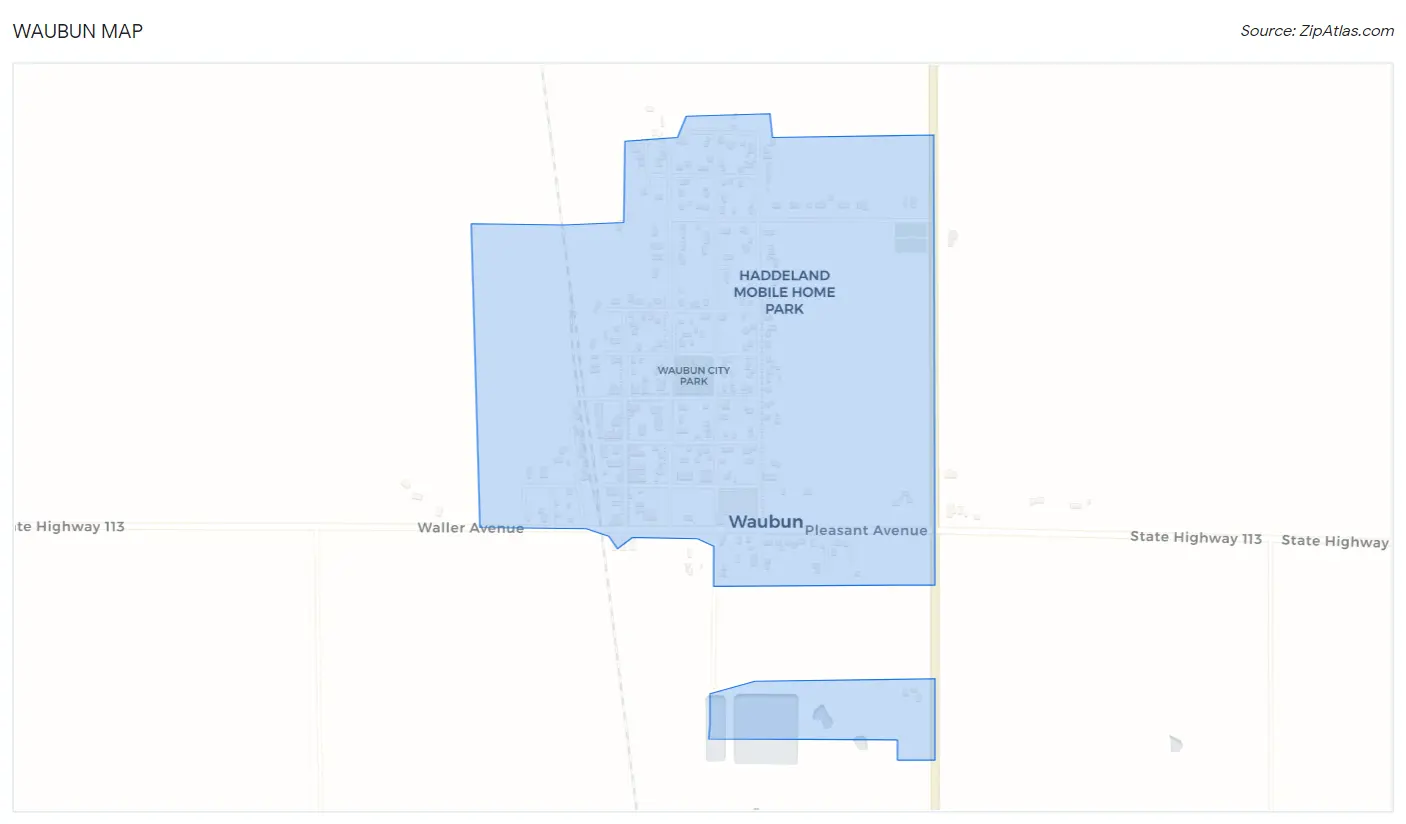 Waubun Map