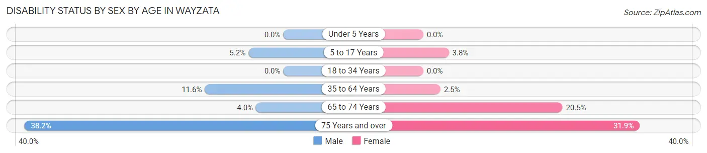 Disability Status by Sex by Age in Wayzata