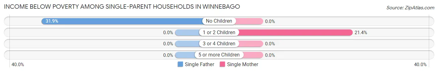 Income Below Poverty Among Single-Parent Households in Winnebago