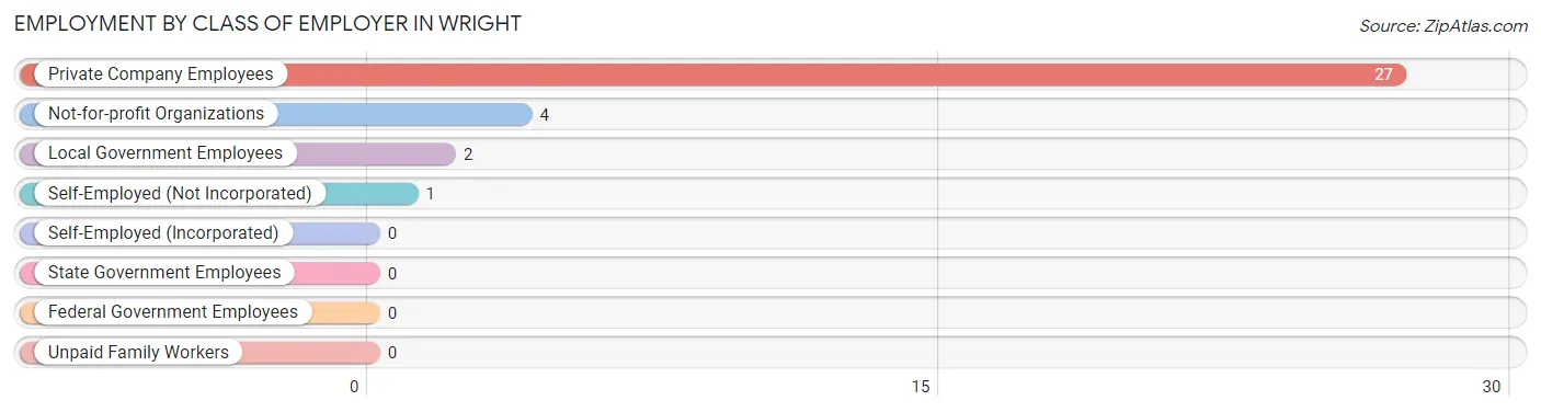 Employment by Class of Employer in Wright