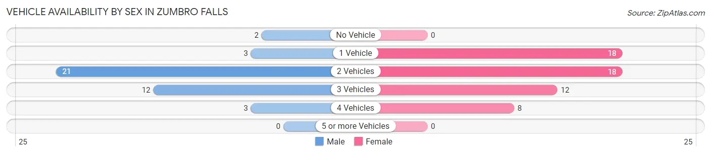 Vehicle Availability by Sex in Zumbro Falls