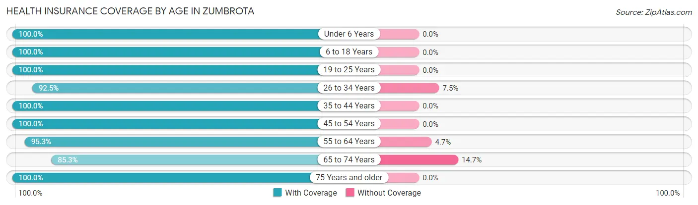 Health Insurance Coverage by Age in Zumbrota