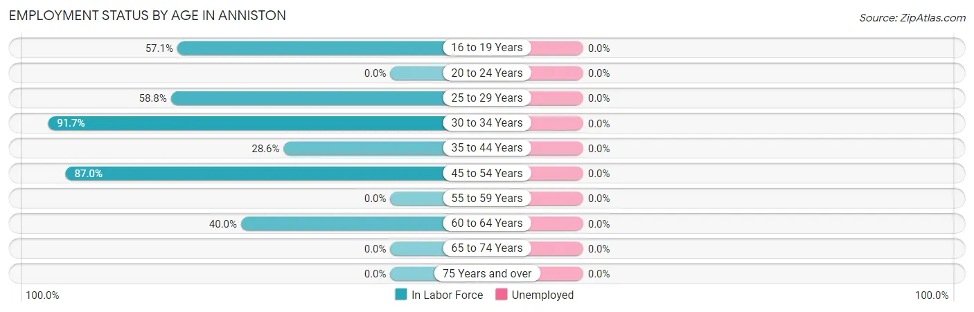 Employment Status by Age in Anniston