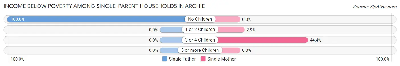Income Below Poverty Among Single-Parent Households in Archie