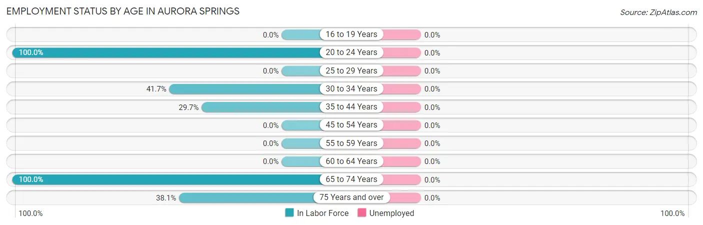 Employment Status by Age in Aurora Springs