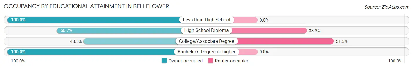Occupancy by Educational Attainment in Bellflower
