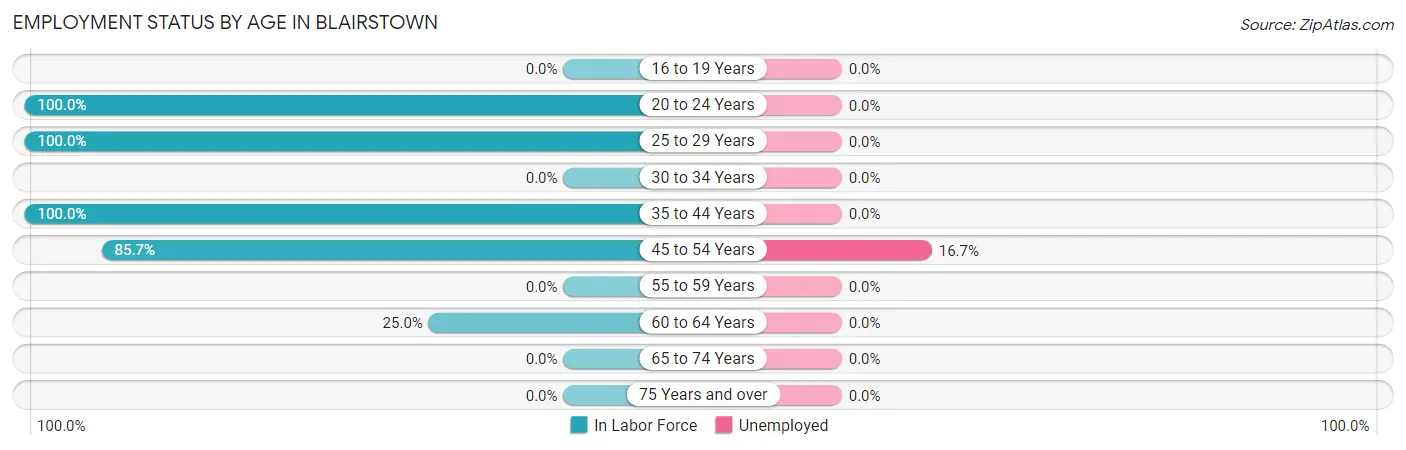 Employment Status by Age in Blairstown