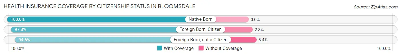 Health Insurance Coverage by Citizenship Status in Bloomsdale