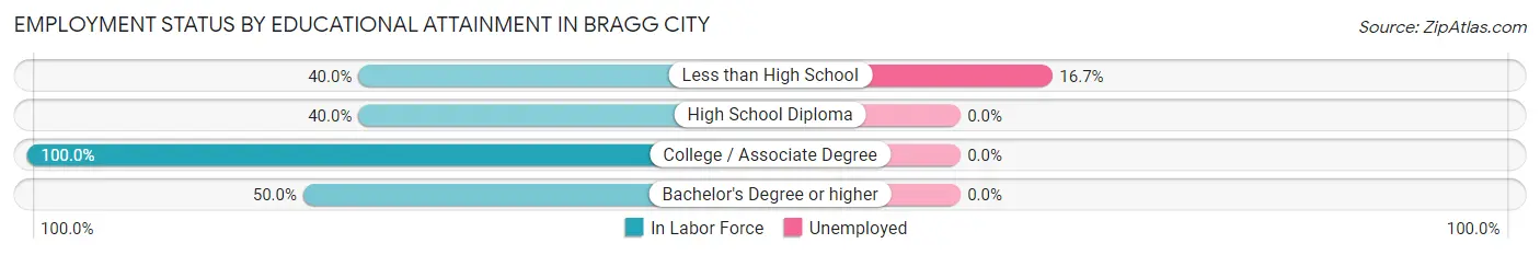 Employment Status by Educational Attainment in Bragg City