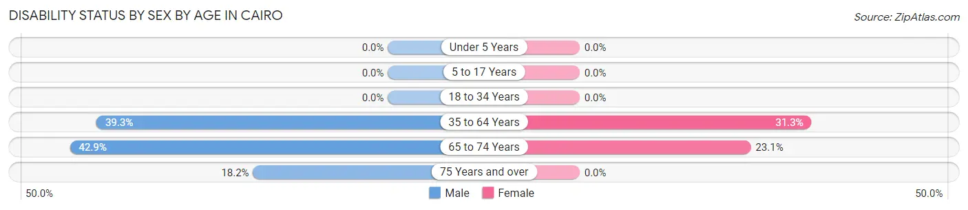 Disability Status by Sex by Age in Cairo