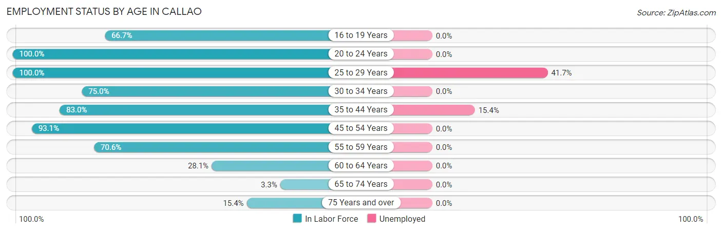 Employment Status by Age in Callao