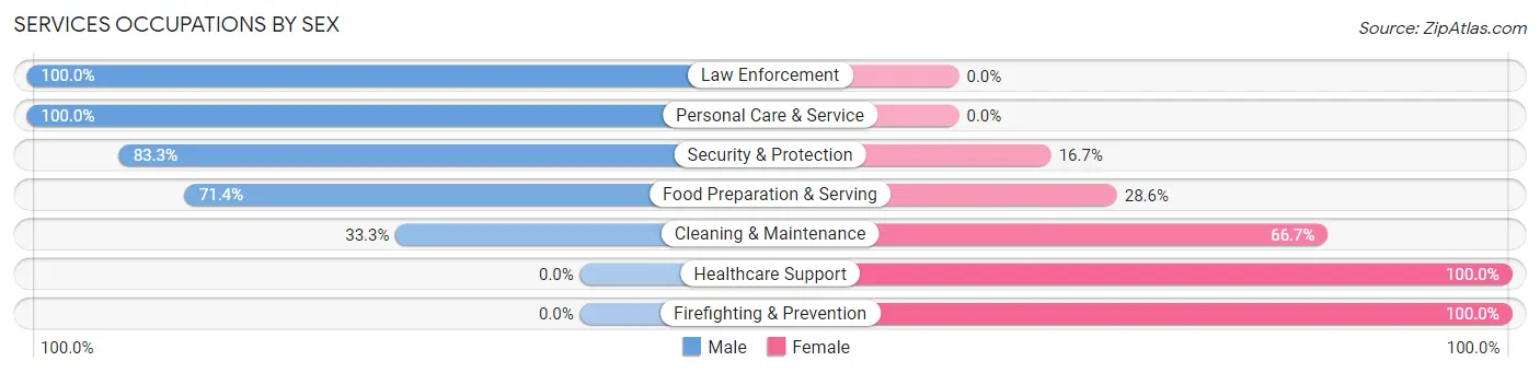 Services Occupations by Sex in Callao