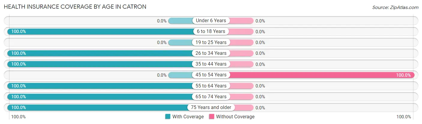Health Insurance Coverage by Age in Catron