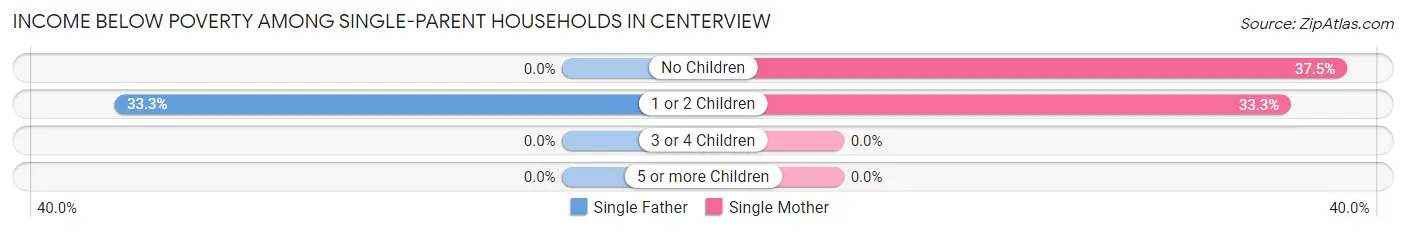 Income Below Poverty Among Single-Parent Households in Centerview