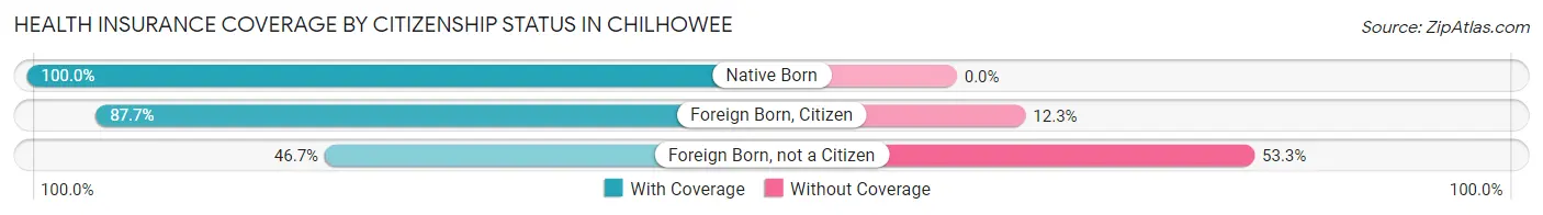 Health Insurance Coverage by Citizenship Status in Chilhowee