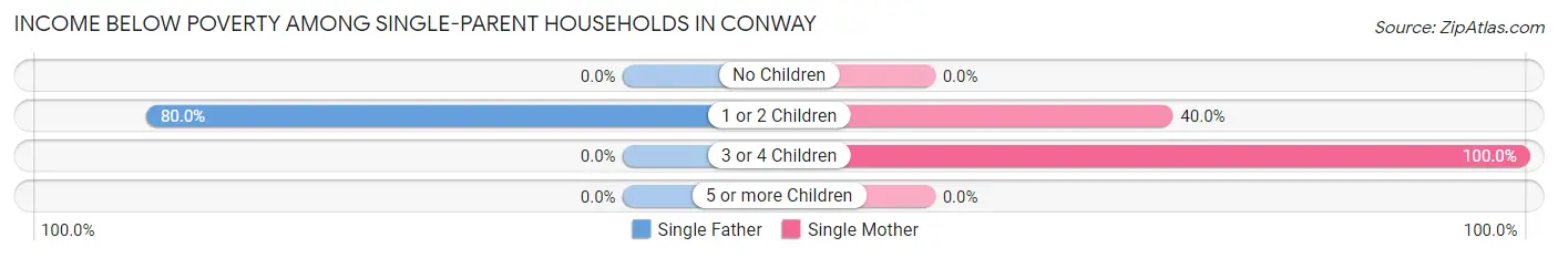 Income Below Poverty Among Single-Parent Households in Conway