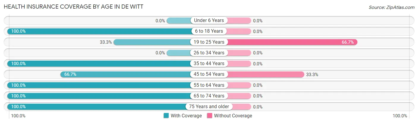 Health Insurance Coverage by Age in De Witt