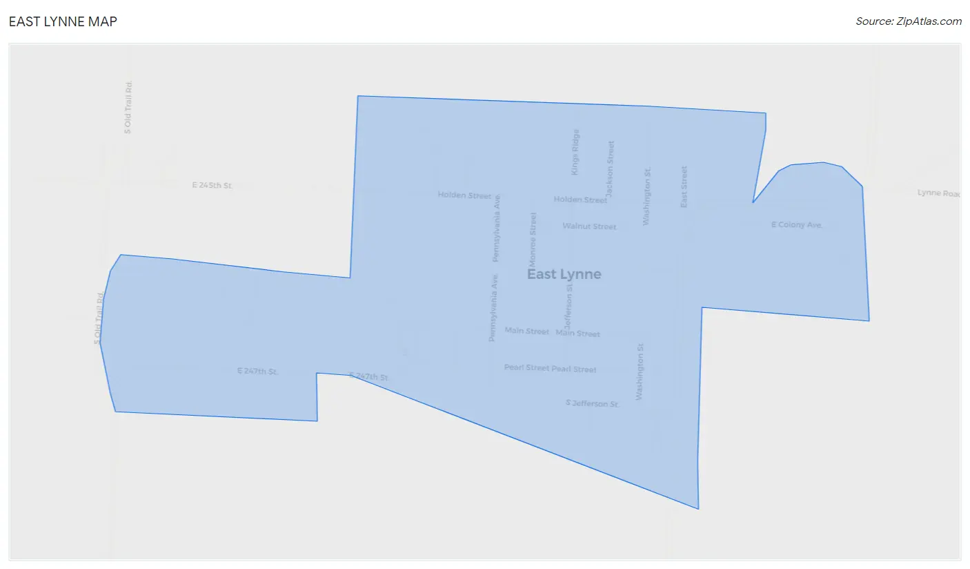 East Lynne Map