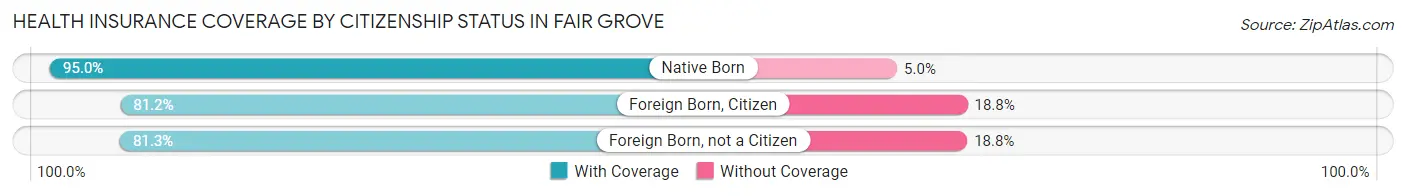 Health Insurance Coverage by Citizenship Status in Fair Grove