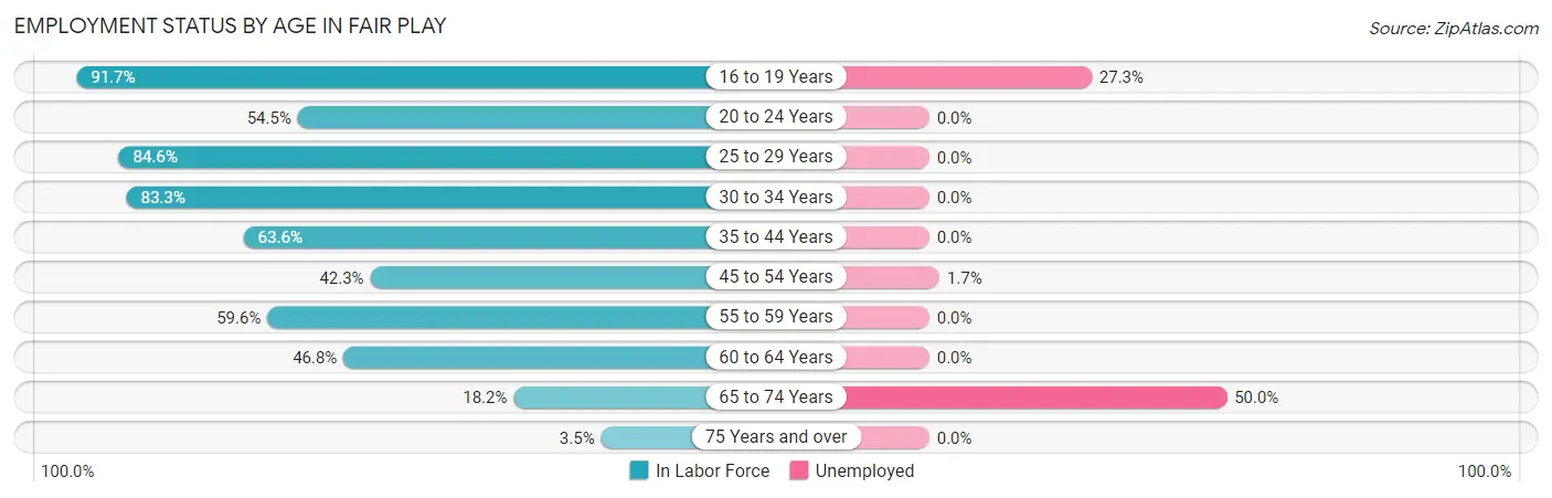 Employment Status by Age in Fair Play