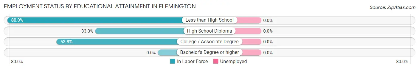 Employment Status by Educational Attainment in Flemington