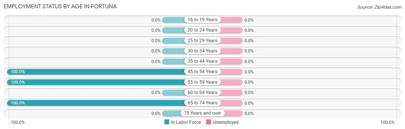Employment Status by Age in Fortuna