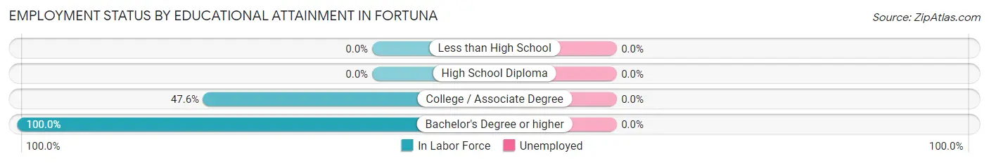 Employment Status by Educational Attainment in Fortuna