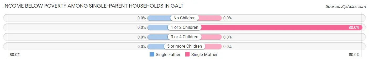 Income Below Poverty Among Single-Parent Households in Galt