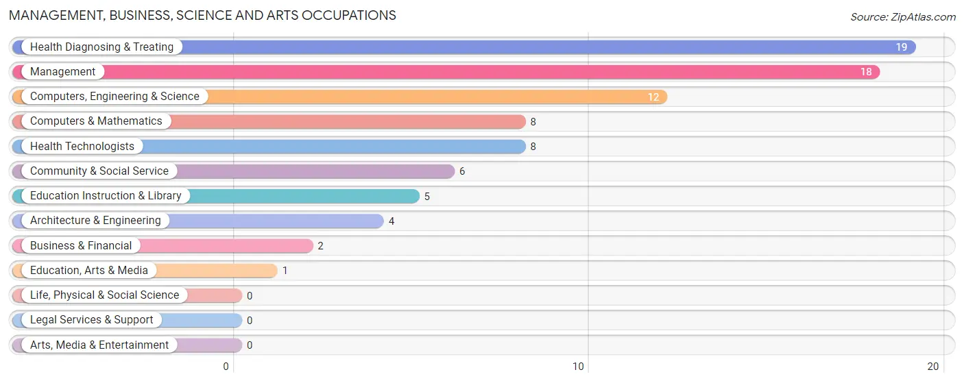 Management, Business, Science and Arts Occupations in Gideon