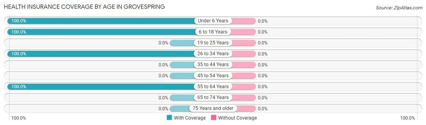 Health Insurance Coverage by Age in Grovespring