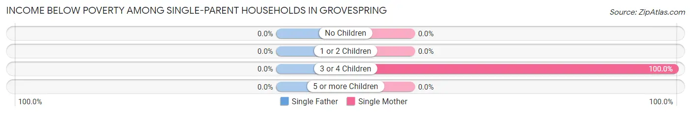 Income Below Poverty Among Single-Parent Households in Grovespring