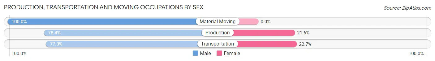 Production, Transportation and Moving Occupations by Sex in Holden