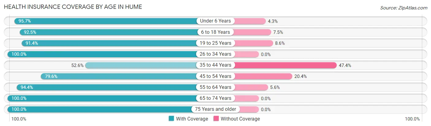 Health Insurance Coverage by Age in Hume