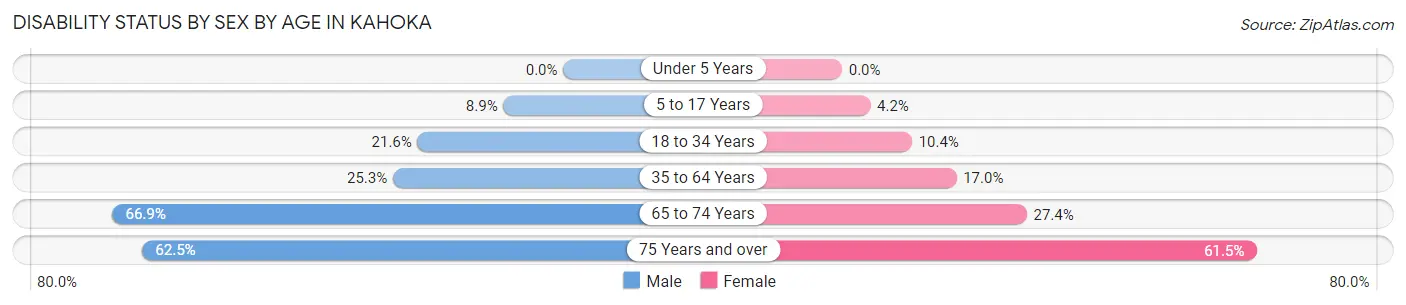 Disability Status by Sex by Age in Kahoka