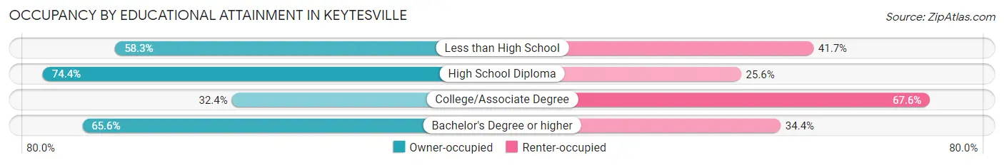 Occupancy by Educational Attainment in Keytesville